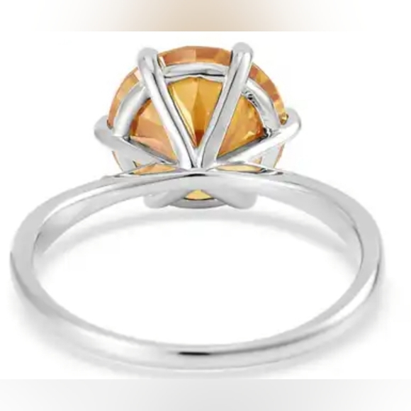 Sale 12cwt Stella Finest Yellow & White CZ Ring in Platinum /Sterling Silver 💛 - Picture 6 of 8